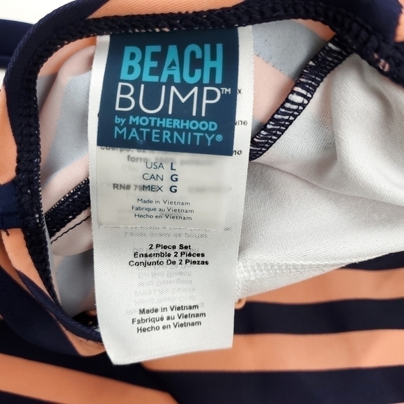 NEW Beach Bump Maternity Tankini Swim Top Sz L - Picture 8 of 12